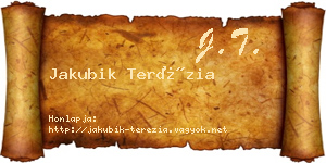 Jakubik Terézia névjegykártya